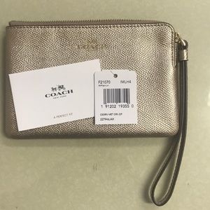 Coach zip wristlet